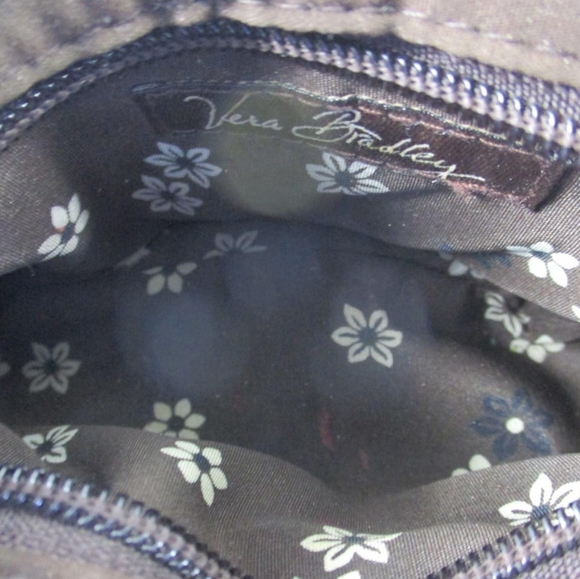 Vera Bradley Colette mini Quilted Microfiber Coin Purse Chain Metal Strap - Picture 5 of 9